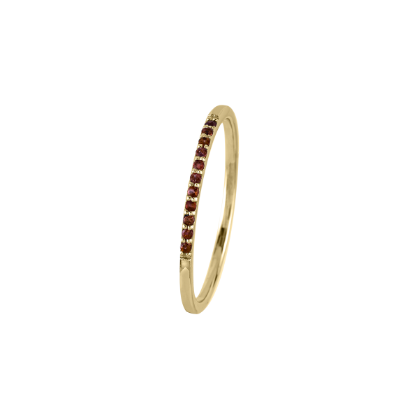Jacques Lemans SE-R125G56 Damenring Ring Gr. 56 Sterlingsilber vergoldet mit Granat